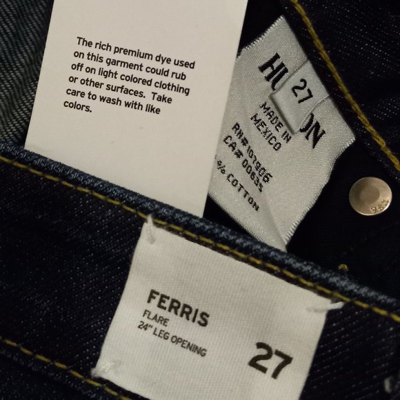 HUDSON - FLARE JEANS - FERRIS FLAP - DENIM - SIZE 27 (NWT) - Picture 3 of 3